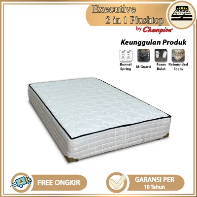 Springbed Kasur Sorong 2 in 1 Plushtop Bonnel Spring (Sorong Saja) - Champion Springbed Executive 2 in 1 [JABODETABEK]