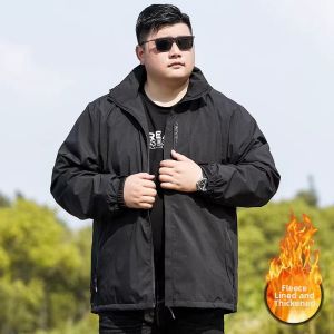Zuogeeya | Oversized Plus Size Fleece Lined Outdoor Jacket Hooded Windbreaker