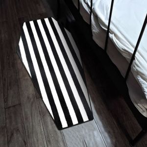 VIKAMA Gothic Đầu Lâu Bướm Mặt Trăng Thảm Chống Trơn Trượt Sàn Ma Quái Halloween Thiết Kế Quan Tài Thảm Cho Phòng Ngủ Trang Trí Nhà