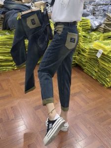 High Waist Design Sensation Harlan Denim Jeans plus Size Slimming Vintage Dad Pants Womens Cotton Stretch Fabric Autumn New Arrival