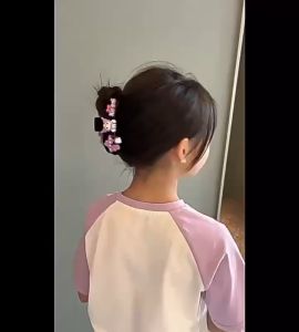 mitch Lovely Kids Kuromi Hair Clamps Girls Cartoon Ponytail Hair Claw Non-slip Headwear Shark Clips
