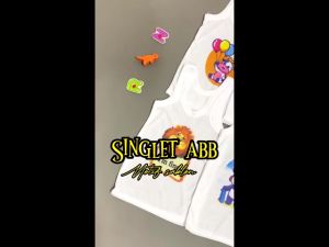 GW - KAOS SINGLET ABB MOTIF SABLON - Kaos Dalam Anak Laki-Laki dan Perempuan Sablon