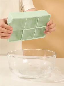 แม่พิมพ์ถาดสี่เหลี่ยม แบบใช้ซ้ําได้ แม่พิมพ์น้ำแข็งซิลิโคนขนาดใหญ่ ก้อนน้ําแข็ง แม่พิมพ์ถาดน้ําแข็ง ถาดน้ำแข็ง