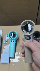 M11 Handheld Mini Fan Adjustable Fan Speeds USB Type-C Charging Portable Cooling with Power Display