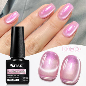 Mtssii Auroras Cat Eye Gel Nail Polish Gold Glitter Shine Cat Magnetic Gel Polish Soak Off UV Gel Nail Art Varnish Nail Supplies