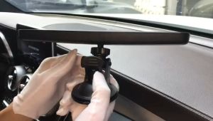 Car Rear View Mirror with Suction Cup Anti Glare Wide Angle HD Auto Inside Rearview Mirror 360 Degrees Adjustable Reduce Blind Spots Universal for Vehicle Marine Boat Truck SUV Van