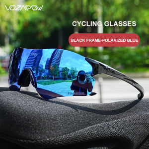 Vozapow Cycling Glasses Polarized Photochromic Running Sunglasses Hiking Driving UVA/B Protection Outdoor Sports Bike Eyewears
