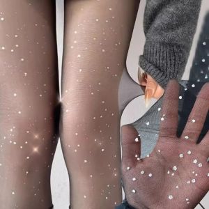 Y2k sáng bóng vớ Vớ đá nhựa Hàn Quốc Lưới Quần tất lưới quần vớ nữ nữ hosidery kim cương Nylon đồ lót