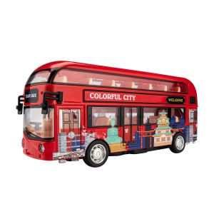 Alloy Double Decker Bus Toy Car