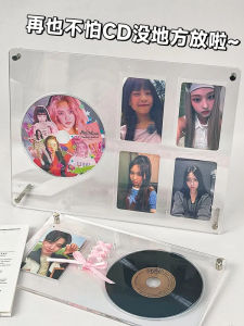 Acrylic CD Record Small Card Display Stand 3 Inch Photo Album Storage Box Brick Desktop Decoration Item Organizer