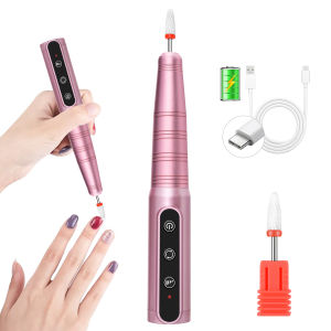 Máy Khoan Móng Tay Không Dây Sạc Điện Chuyên Nghiệp Di Động Dạng Bút Dùng Cho Tiệm Làm Móng Với Tốc Độ Không Tải 12000 Vòng/phút