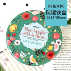 Mini Creative round Wedding Candy Box Tea Leaf Canister Moisture Proof Sealed Iron Box Dry Fruit Storage Container Festival Gifts