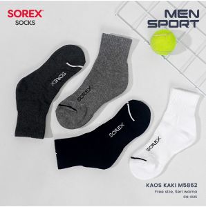 SOREX M5862 MEN SPORT MID SOCKS - KAOS KAKI PRIA SPORT DIBAWAH BETIS - 5862