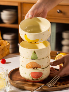 Cốc Cơm Bằng Gốm Sứ Dễ Thương Tinh Tế Cốc Ăn Cá Nhân Chất Lượng Cao Cốc Đựng Cơm Trưa Nhỏ Đẹp Mắt Đồ Dùng Ăn Uống