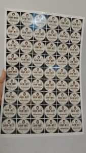 100 pcs Uk 5x5 (free design) stiker kotak makan/ lebel makanan/ stiker makanan/ stiker serbaguna