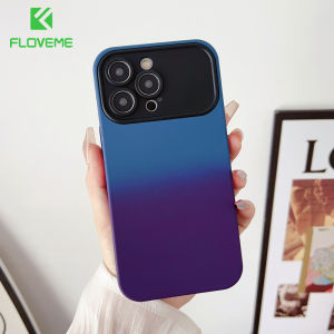 FLOVEME Luxury Gradient Matte Phone Case For iphone 14 13 12 11 Pro Max 14 Plus Large Window All-inclusive Frosted PC Shockproof Back Cover For iphone 14 13 12 11