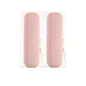 Portable Travel Toothbrush Box With Mouthwash Cup Convenient Brushing Cup And Toothwash Tooth Cylinder For Bathroom Essentials