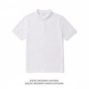 Áo Thun Polo Tay Ngắn Màu Trơn Cho Nam Mùa Hè Mỏng Thường Ngày Cổ Polo Tay Lửng Bằng Lụa Băng Thoáng Khí Thoải Mái