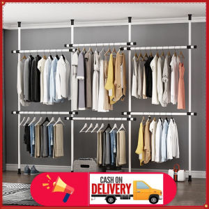 Braun Mall-ไม้แขวนผ้า ราวแขวนเสื้อ ราวแขวน ราวแขวนเสื้อ ชุดกลาง 4 ราวแขวน (ขายดี) ราวแขวนผ้า ราวแขวนไม่ต้องเจาะ ประกอบง่าย ใช้แทนตู้เสื้อผ้าได้ดี ชุดใหญ่ 4 ราวแขวน 6 ราวแขวน (ขายดี) ราวแขวนไม่ต้องเจาะ ใช้แทนตู้เสื้อผ้าได้ดี