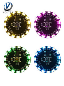 Voktta xanh băng tuyết/xanh ngọc lục bảo/màu trắng ấm mềm/hoa anh đào màu hồng 1x16 chế độ push button chảy ánh sáng đèn LED công tắc bấm dạng đẩy đẩy nút điều khiển flowi