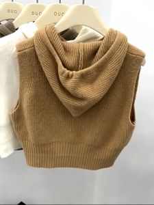 💥[A232] Áo KHOÁC len nữ Montoghi KIỂU GILE PHỐI NÓN có dây kéo hàng Quảng Châu mặc nhiều kiểu - L2M