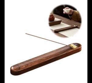 Khay Đựng Nhang Bằng Gỗ Cổ Điển Thiết Kế Truyền Thống Phụ Kiện Trị Liệu Bằng Hương Thơm Giá Đỡ Nhang Đế Cắm Nhang Cho Thiền Định & Thư Giãn