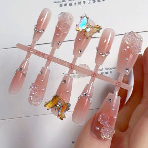 Handmade False Nails 30 Pieces/10 Pieces Finished Product Cat Design Nail Tips Adhesive Nail Tips Artificial Nails