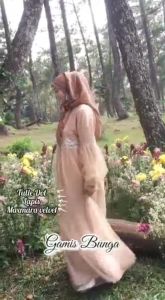 GAMIS PESTA MAXI GAMIS MUSLIM JUMBO BUNGA