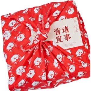 Pure Cotton Furoshiki Japanese Style Bento Wrap Towel Handkerchief Mooncake Wrapping Cloth Traditional Festival Gift Packaging