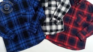 Kemeja Panjang Flanel Anak Laki-Laki & Perempuan: Kemeja Kotak Flanel Anak Lengan Panjang