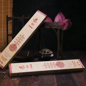 Hương Nhang Bài cổ truyền Bồ Đề Tâm 68 nén dài 36 cm cháy 55 phút hương sạch an toàn hộp giấy