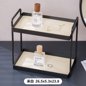 Acrylic Desktop Dual Layer Storage Rack Perfume Cosmetic Organizer Tray Multi Purpose Storage Box Aromatic Essential Oil Holder