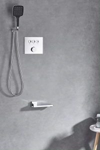 ชุดคำสั่งผสมระบบฝักบัวอาบน้ำแบบซ่อนแรงดันสูงติดผนัง