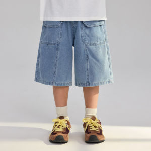 iplant | Versatile Durable Waterwashed Denim Carpenter Straight Pants Boys Shorts