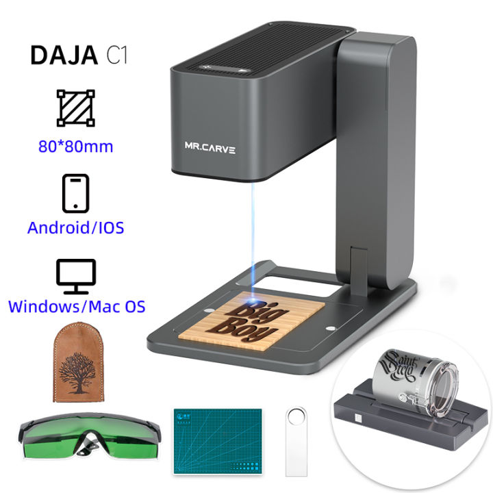 DAJA C1 Portable Engraving Machine Wood Block Print Plastic Acrylic ...