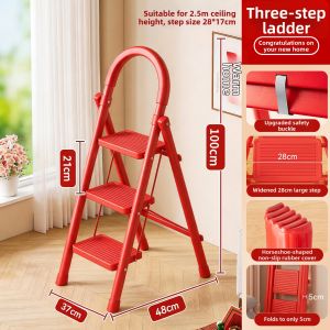 supremdns | Ladder For Moving In As Gift Folding Red