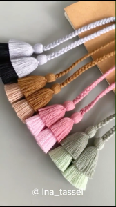 TASSEL TALI KEPANG MINI TASSEL 2 SUSUN BAHAN KATUN PREMIUM AKSESORIS BAJU
