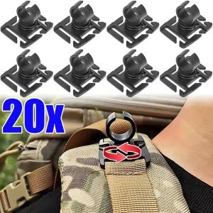 20PCS Swivel U Ring Flashlight Work Backpack Lamp Outdoor Hike Climb Pack Light Holder Water Pipe Pole Tool Clamp Shoulder Tape Clip