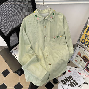 Loose Fit Striped Long Sleeve Shirt Men Women Summer New Style Drapey Outerwear Anti UV Casual Shirt Trendy Youth Pop