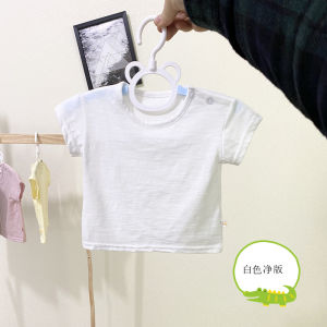 Baby Short Sleeve T-shirt Cotton Summer Thin 1-2-3 Years Old Baby Jacket Men Women Childrens Half Sleeve Little Kids Summer Clothing