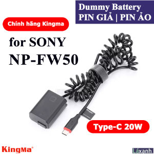 Dummy Type-C FW50 | Pin giả pin ảo pin dummy battery DC Coupler NP-FW50 cho SONY FW50 A6000 a6100 A6300 A6400 A7 A3000 A5000 A6500 A7II A72 A7R2 A7S2 A7S A7R NEX5 NEX6 NEX7 NEX3 A33 A35 A37 A55 RX10 RX1 C3 C5 F3 QX1