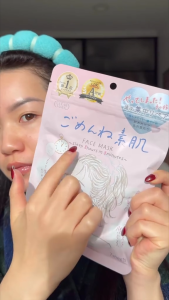 KOSE Cosmeport Skin Conditioning Face Mask Sheet - Moisturizing & Hydrating with Pomegranate & Cherry Blossom Extracts Hypoallergenic & Hypoacatic 7-Pack