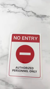 Warning Sign Sticker No Entry Authorized Personnel Only PVC Sticker Safety Label Sticker
