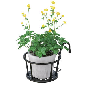 Balcony Flower Stand Iron Art Hanging Window Sill Plant Pot Holder Modern Simplicity Outdoor Garden Rack Metal Crafted
