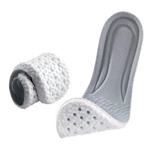 Thickened Sport Shoe Insoles Breathable Absorbent Deodorant Heightening Men Women Leather Shoes Popcorn Design Comfortable