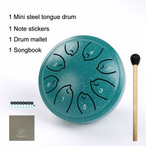 8 Notes Ethereal Drum Steel Tongue Drum Rain Chime Handpan 4.5 Inches Mini Musical Toy Instrument for Kids and Beginner