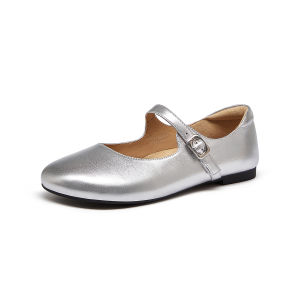 CAMEL | Soft Bottom Round Toe Ballet Style Mary Jane Flat Shoes