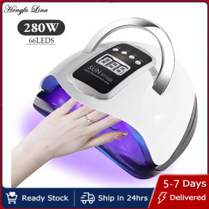 Hengfa Lina 280W 66LEDS/45LEDS UV LED Nail Dryer For Drying Gel  Portable Design Nail Lamp With Motion Sensing Nail Art Manicure Tools