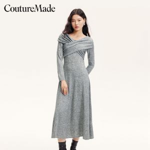 Vero Moda | Cross Band Wool-Blended Long Comfortable Dress