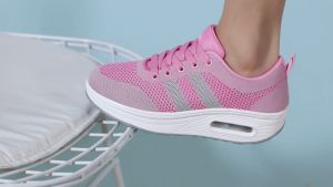 Razorstorm Rubber Shoes for Women with Heels Ladies Black Wedge Sneakers Korean Fashion Casual Sport Shoes Lace Up